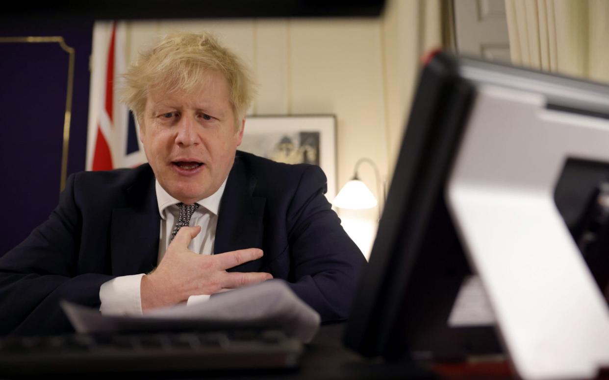 Prime Minister Boris Johnson speaks with President of the European Commission, Ursula von der Leyen about Brexit in his office, 10 Downing Street - Pippa Fowles /No10 Downing Street