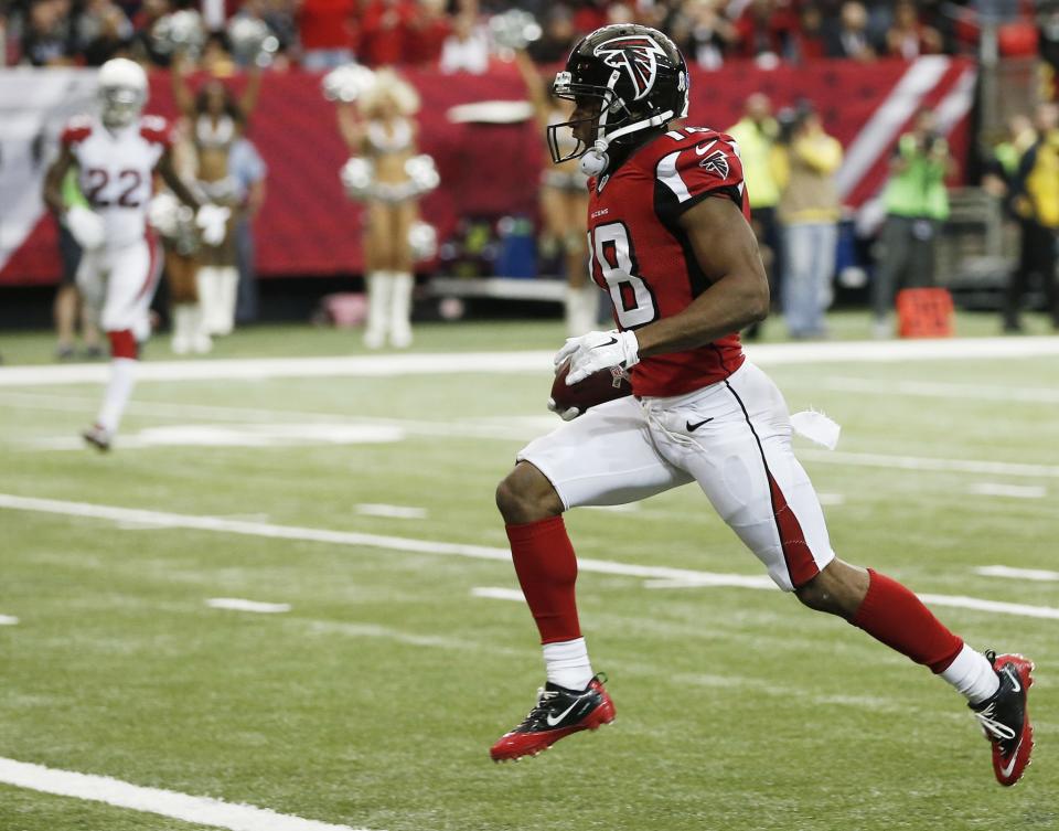 Taylor Gabriel has been a perfect addition to the Atlanta Falcons after the Cleveland Browns waived him. (AP)