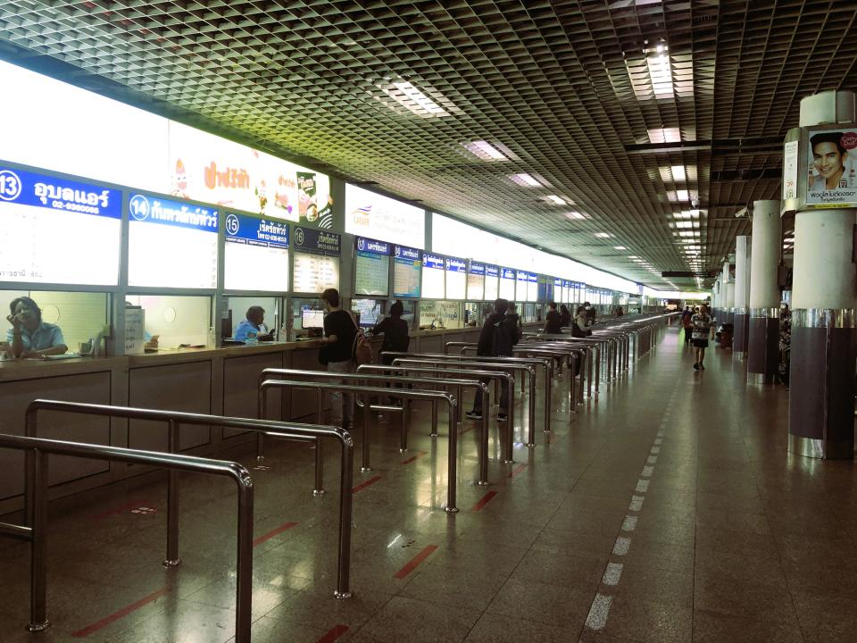 Empty bus terminal 