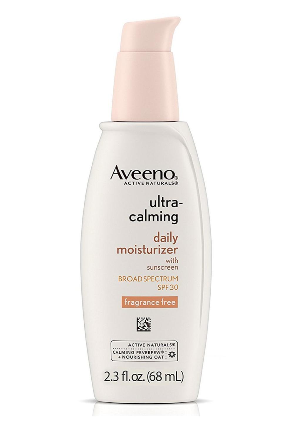 12) Aveeno Ultra-Calming Daily Moisturizer SPF 30