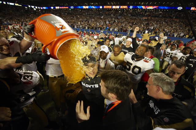 Bob Rosato /Sports Illustrated via Getty 2010 Super Bowl Gatorade color