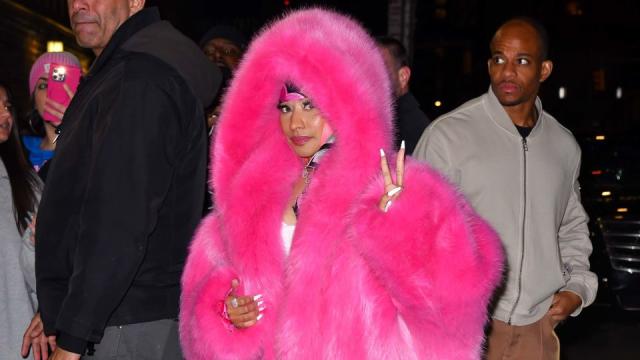 Look of the Week: A neon faux fur moment for Nicki Minaj