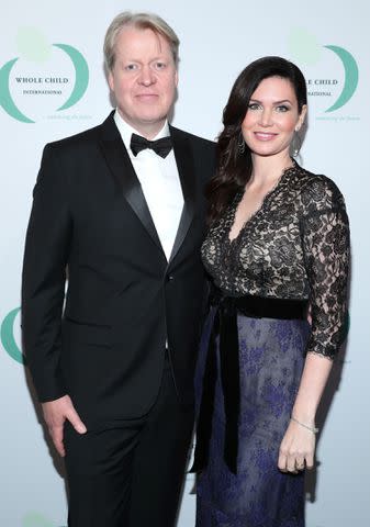 <p>Rich Polk/Getty</p> Charles Spencer, 9th Earl Spencer and Countess Karen Spencer at the Whole Child International's Inaugural Gala in Los Angeles hosted by The Earl and Countess Spencer at Regent Beverly Wilshire Hotel on October 26, 2017 in Beverly Hills, California.