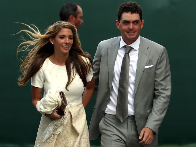 <p>Ross Kinnaird/Getty</p> Keegan Bradley and Jillian Stacey during the Opening Ceremony for the 39th Ryder Cup on September 27, 2012 in Medinah, Illinois.