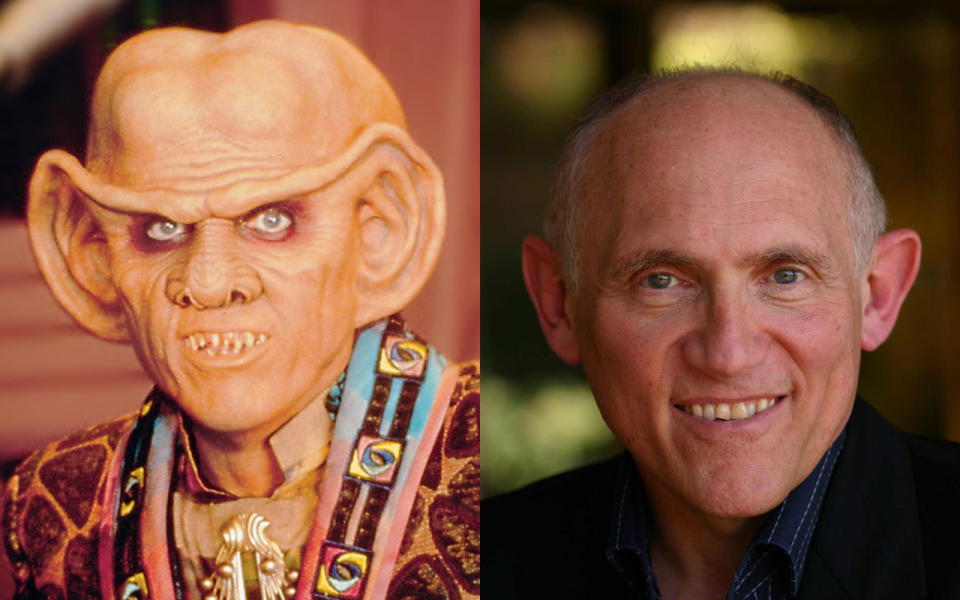 <p>Ferengi bartender Quark appeared in three different ‘Star Trek’ shows, but is most keenly associated with DS9 where his money-grabbing character was often at odds with Odo, the station’s security chief. He’s a TV regular appearing in shows like ‘Boston Legal’, ‘Buffy’, and ‘Stargate SG1′ but he’s probably best known now for his voice work in the ‘Ratchet & Clank’ video game series playing Dr. Nefarious. </p>