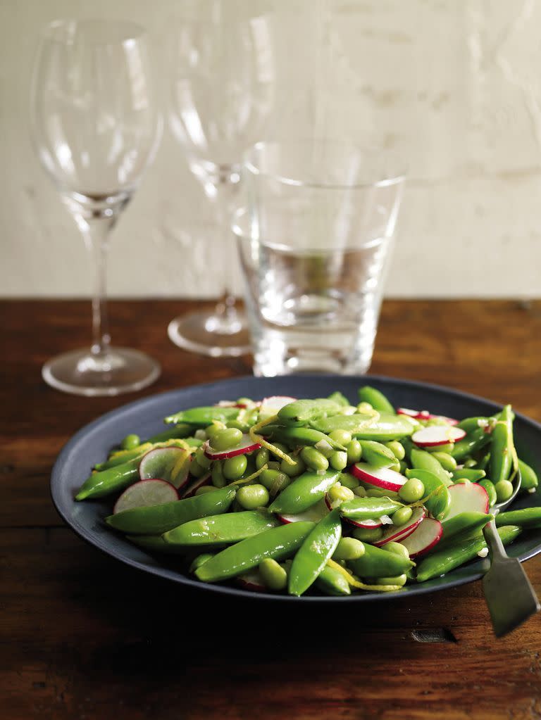 31) Sugar Snaps, Radishes and Edamame with Lemon Butter