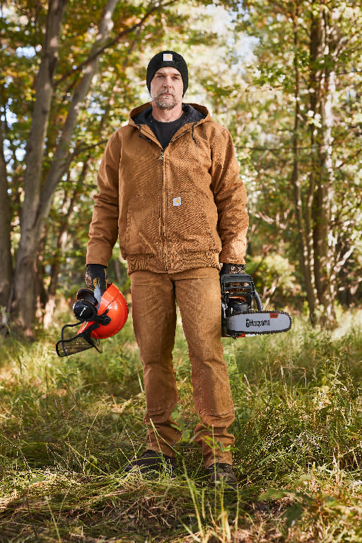 A look from the Lowe’s x Carhartt collaboration.