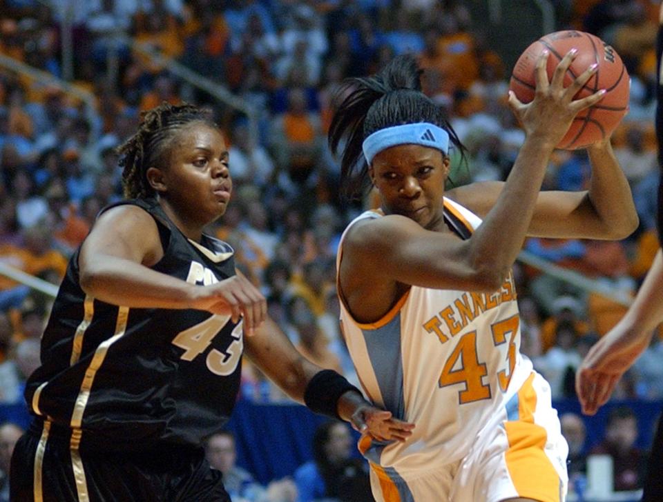 Shyra Ely, competing for Tennessee. She is an Indiana Miss Basketball winner.