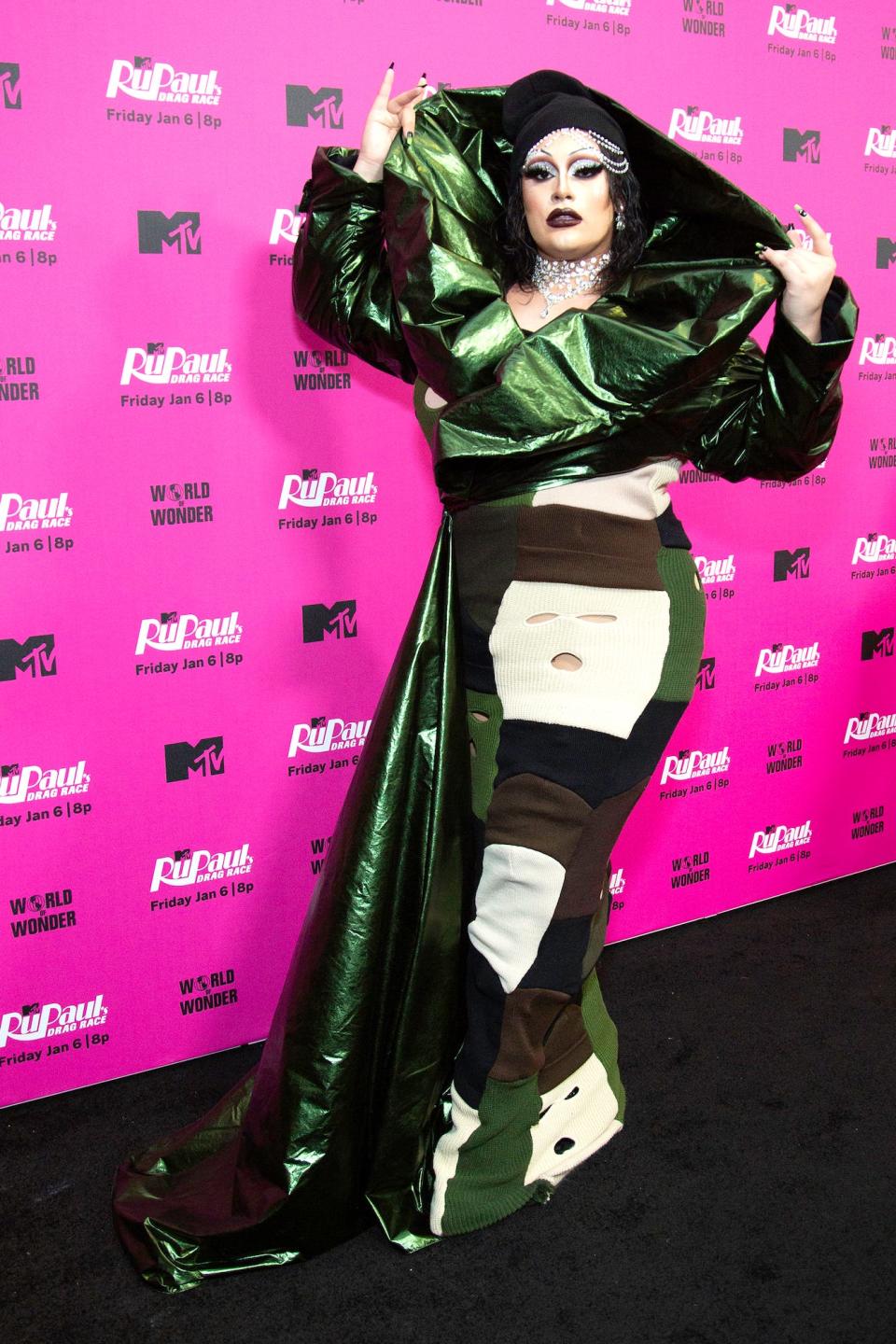 Salina EsTitties at the "RuPaul's Drag Race" season 15 premiere on January 5, 2023.