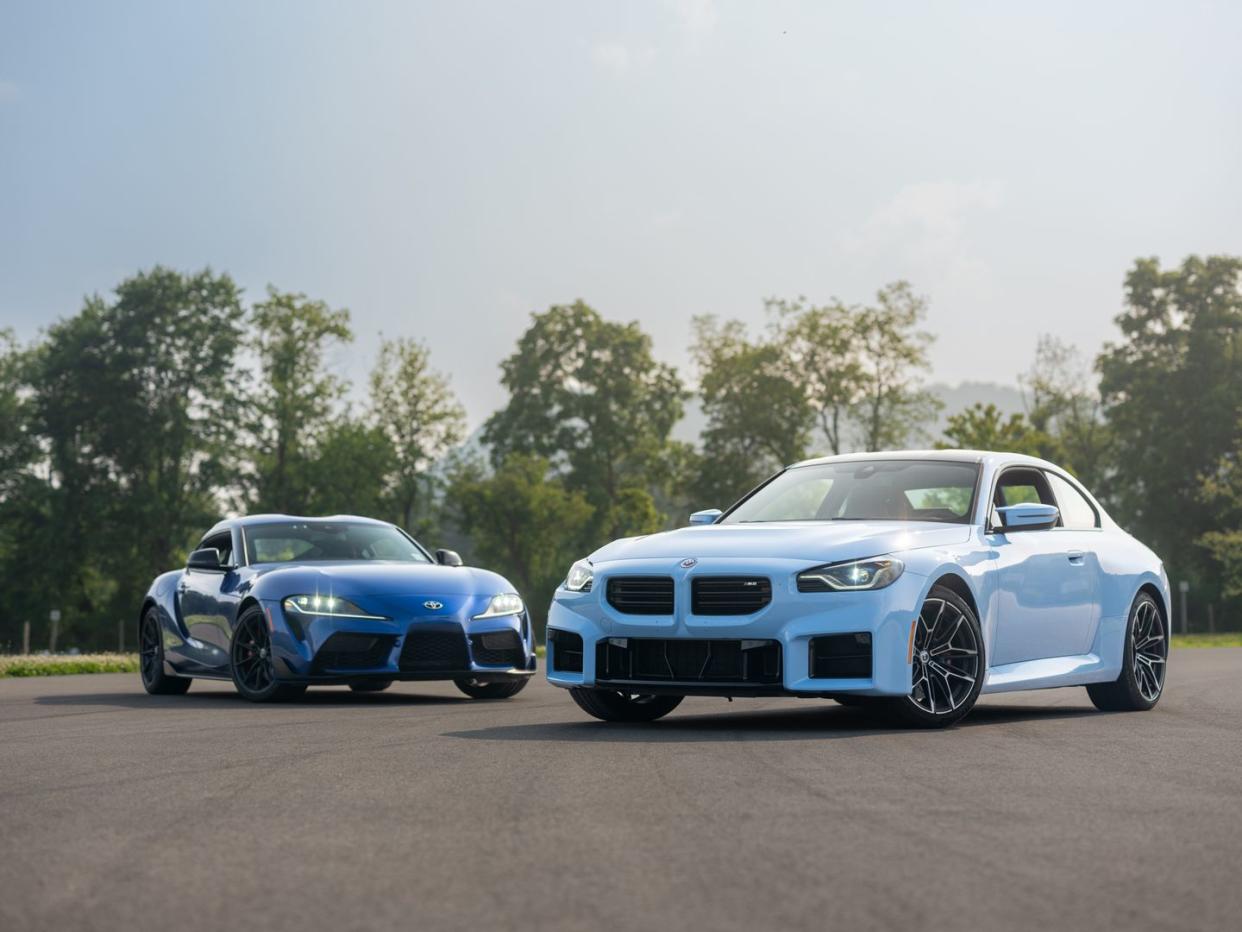 2023 bmw m2 and 2023 toyota gr supra