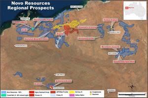 Map showing conglomerate and basement prospects across the Pilbara.