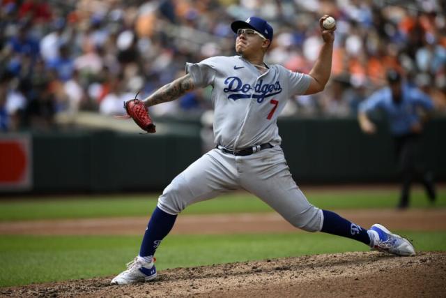 Dodgers' Jonny DeLuca reacts to stealing the show vs. Rangers with