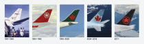 <p>Air Canada’s tail markings through the years.<br> (Air Canada) </p>