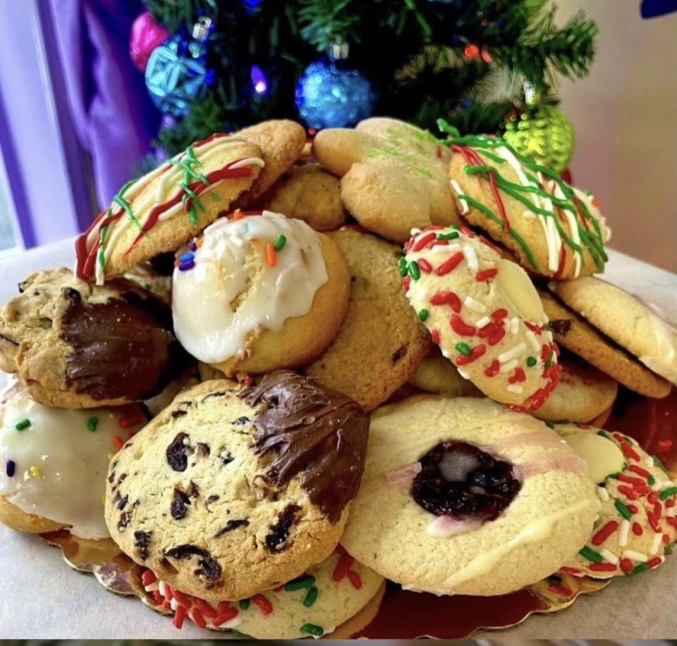 Three Wishes Bakery in Johnston makes gluten and nut free cookies. Their two pound Christmas cookie tray features seven kinds of cookies.