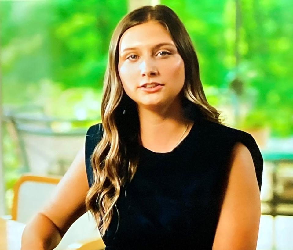 A young woman identified as Hadley of Owensboro talks about being raped as a preteen and impregnated by her stepfather, in a TV campaign commercial for Kentucky Gov. Andy Beshear, who supports abortion access.