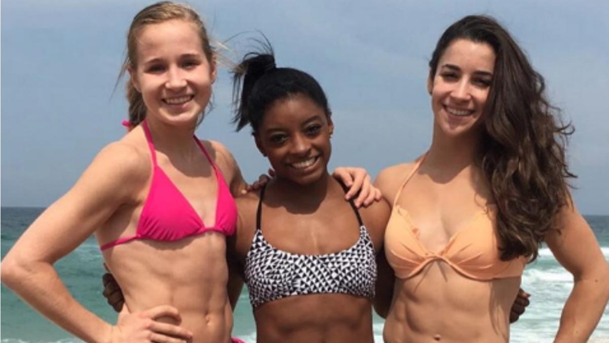 The last five “finally” relax on the beach after their epic Olympic performance