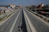 Empty roads are pictured following the lockdown by the government amid concerns about the spread of coronavirus disease (COVID-19) outbreak, in Kathmandu
