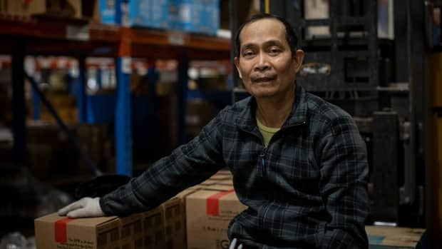 Alberto Tamayo is a forklift operator at Neal Brothers Foods in Richmond Hill, Ont.  He recently returned to work after getting paid leave for two weeks to self isolate after a positive COVID-19 test.       