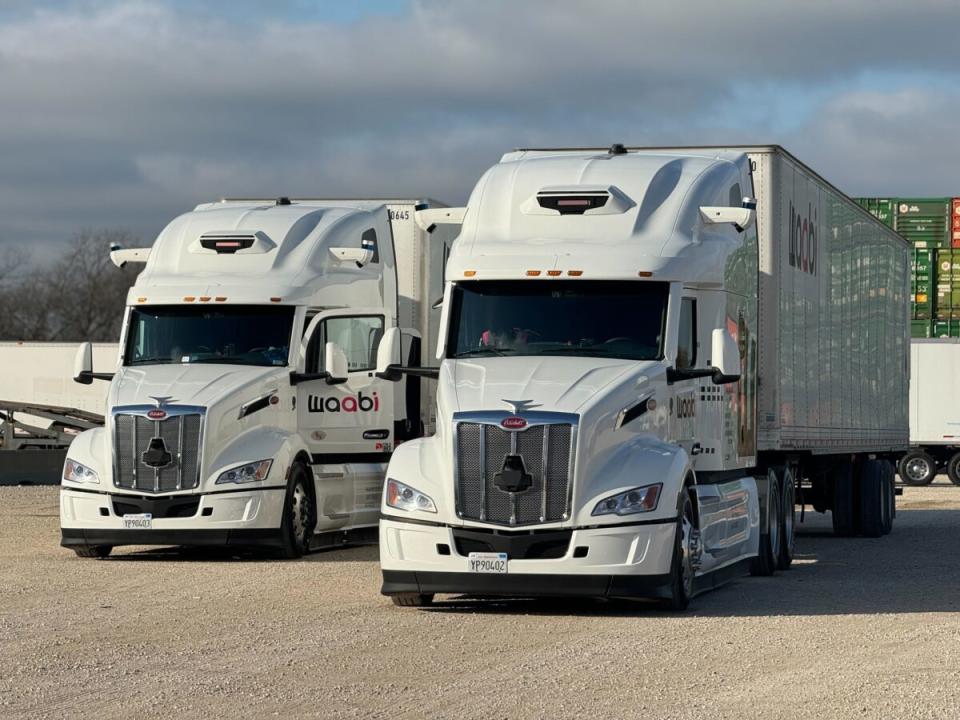 Waabi trucks are moving freight with safety drivers in Texas ahead of driverless operation planned for 2025. (Photo: Waabi)