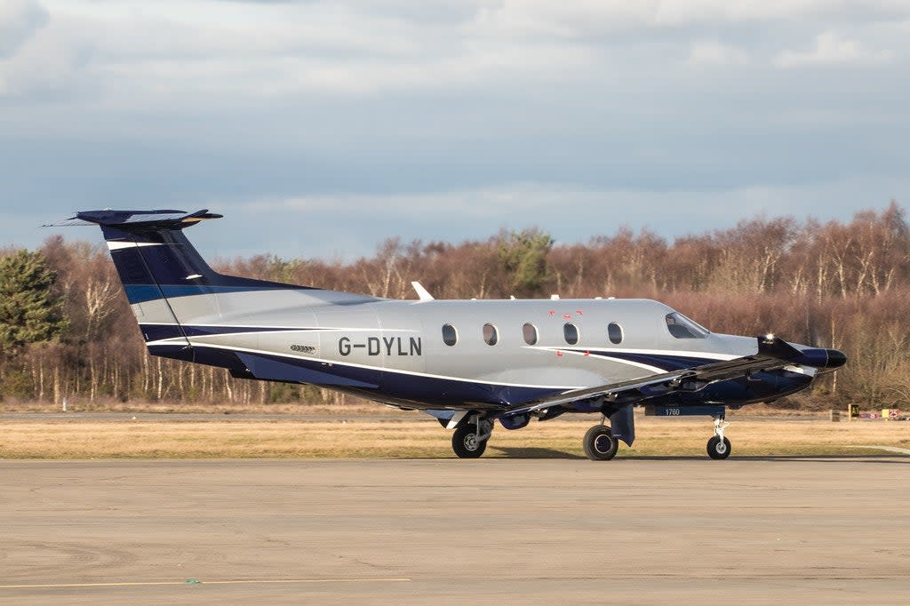 File picture of a Pilatus PC-12 aircraft, similar to the one which crashed in South Dakota: Steve Lynes