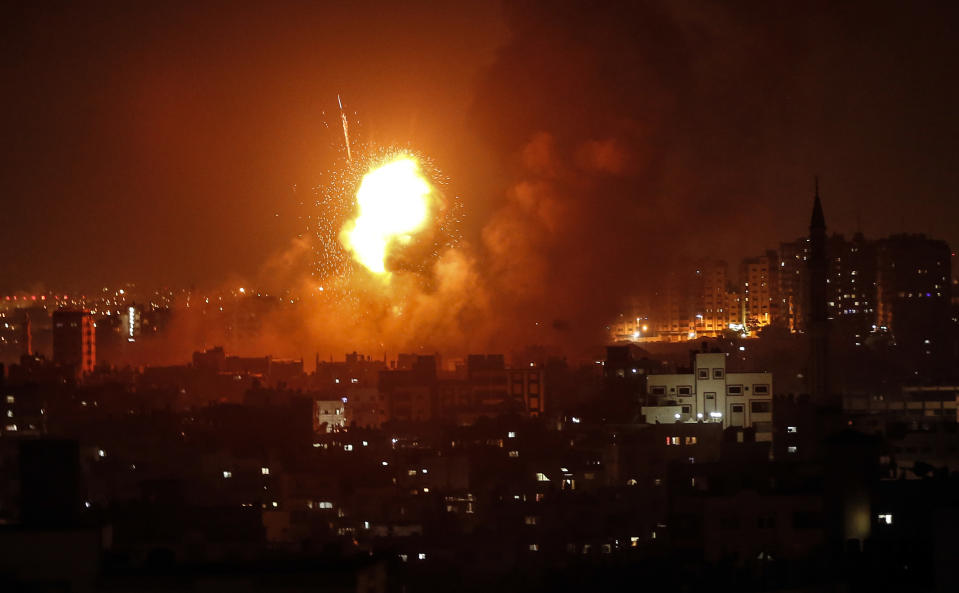 Israeli aircraft strike Gaza after Palestinians fire rockets into Israel