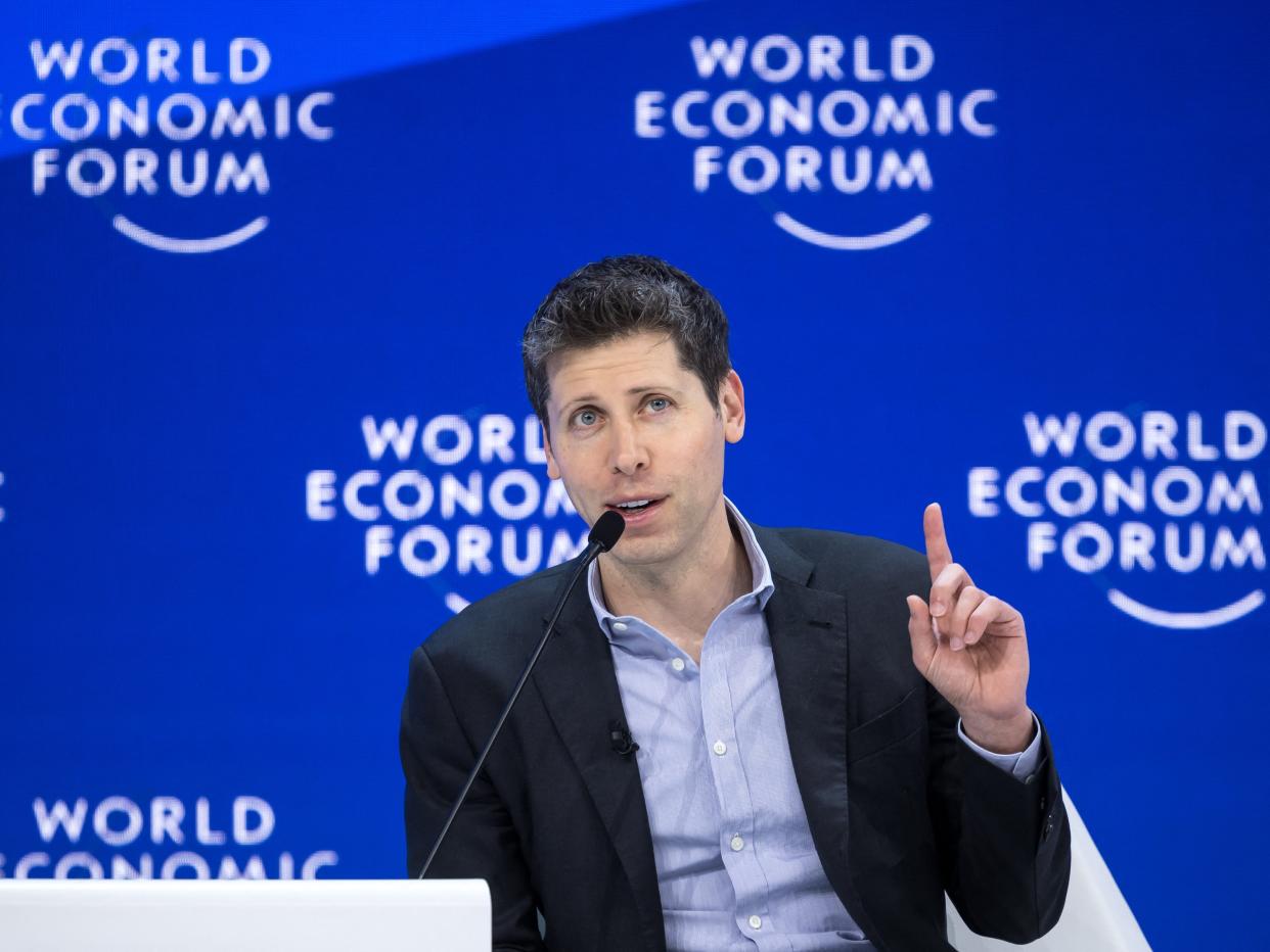 Sam Altman speaking at the World Economic Forum.