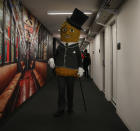 <p>The iconic Mr. Peanut poses for a photo at Yahoo offices in New York City on Sept. 25, 2017.(Photo: Gordon Donovan/Yahoo News) </p>