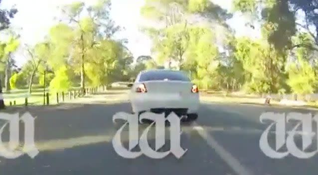 The cyclist said he was riding with his wife in Kings Park on Friday when the car overtook him unsafely. Photo: West Australian