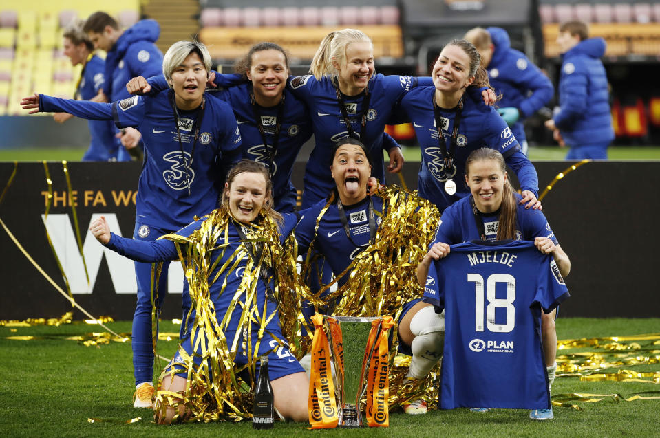 Chelsea will now hope to sweep domestic silverware, in control as they are of the Barclays FA Women's Super League
