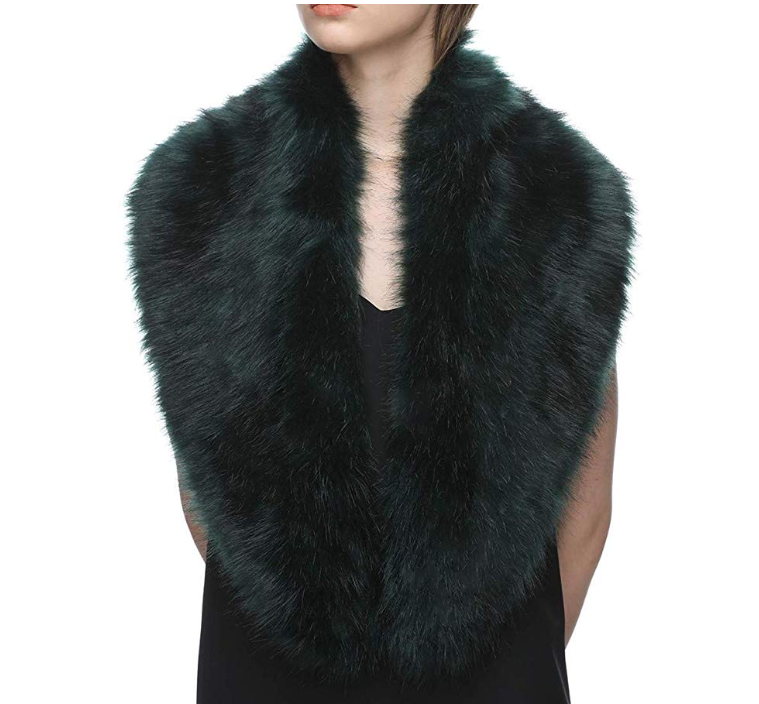 Dikoaina Extra Large Women's Faux Fur Collar. (Photo: Amazon)