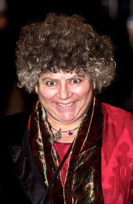 Miriam Margolyes at the London premiere of Warner Brothers' Harry Potter and The Sorcerer's Stone