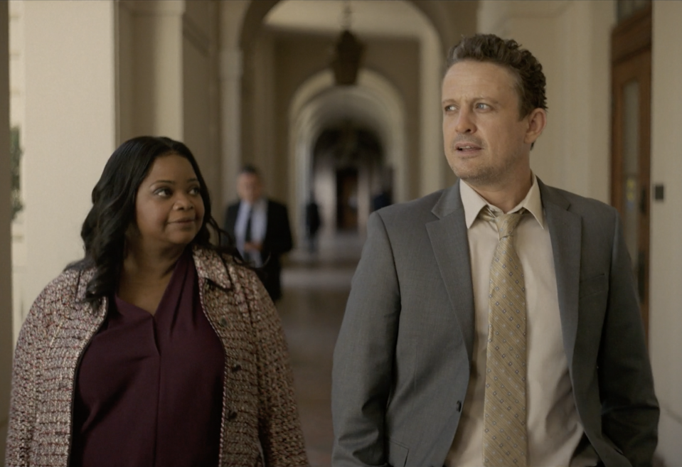 David Lyons and Octavia Spencer in Truth Be Told Season 2 on Apple TV+.