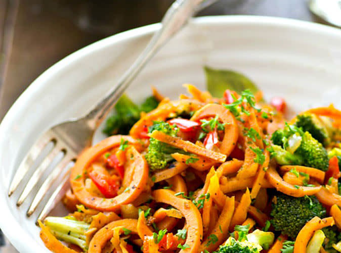 Vegetarian Sweet Potato Noodles Stir-Fry