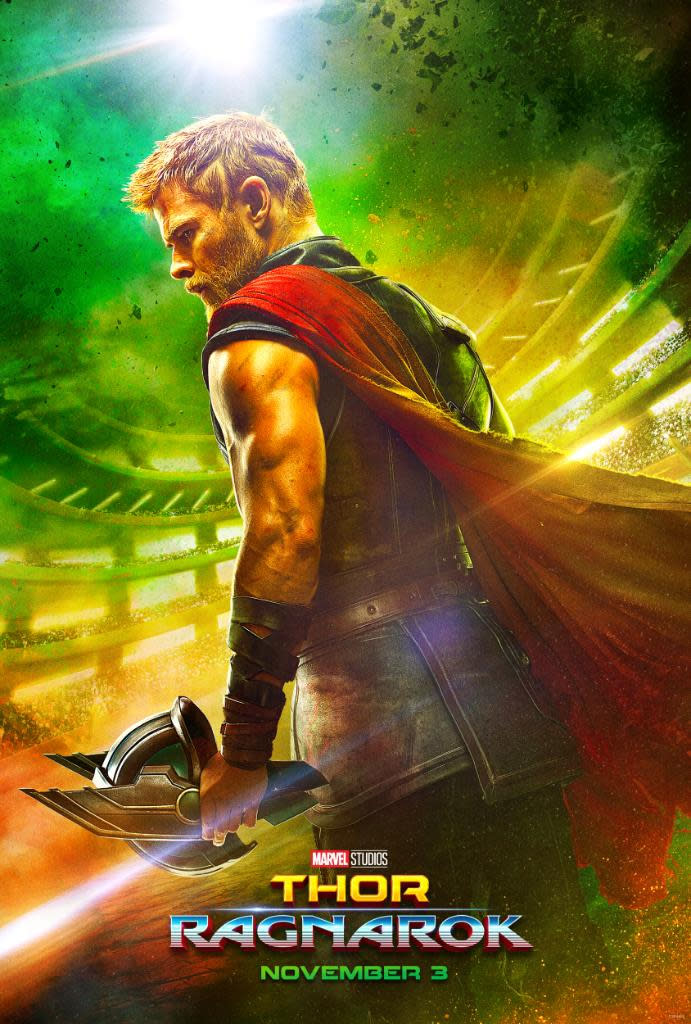 Thor gets a new 'do in this cool poster for Thor: Ragnarok - Credit: Marvel