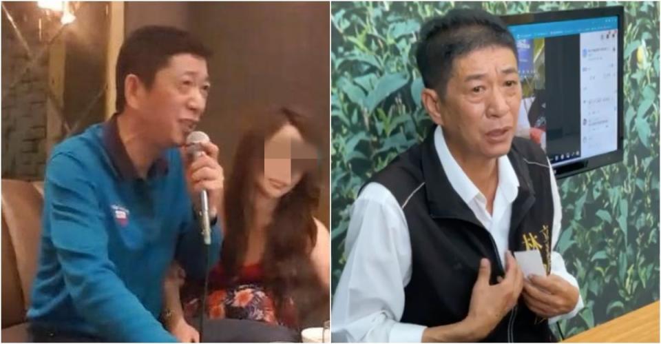 「Gtokevin小商人」爆林國慶上KTV和長髮女子打情罵俏。（翻攝自Gtokevin小商人、林國慶臉書粉專）