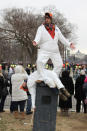 Performance art on the National Mall during Obama Inauguration. (Chris Moody/Yahoo News) <br> <br> <span> View entire gallery.</span>