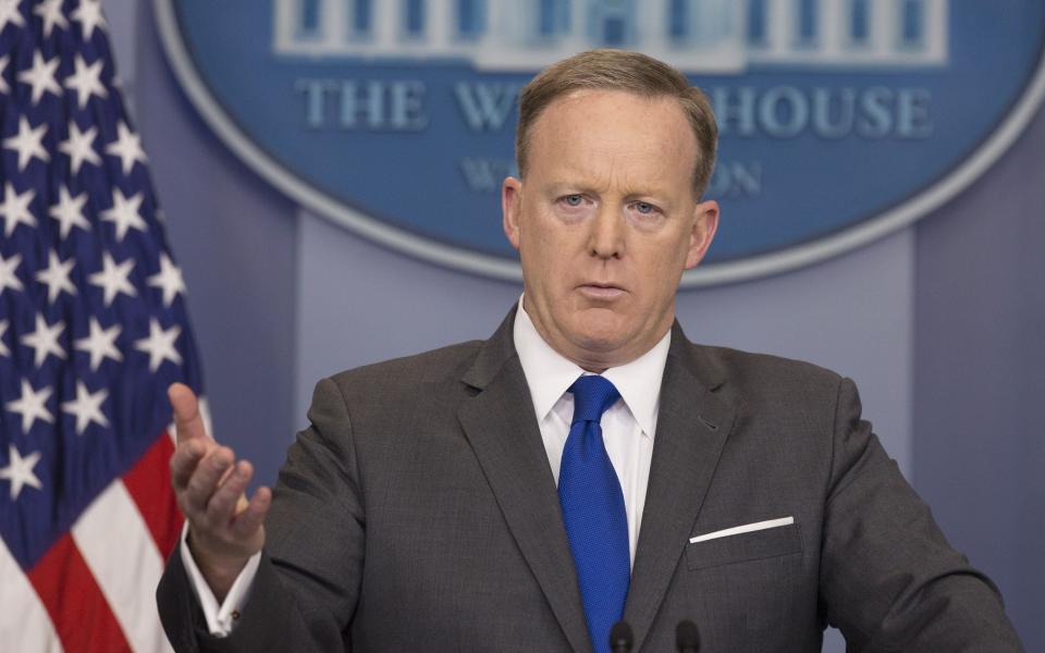  Sean Spicer White House daily press briefing - Credit: REX/Shutterstock