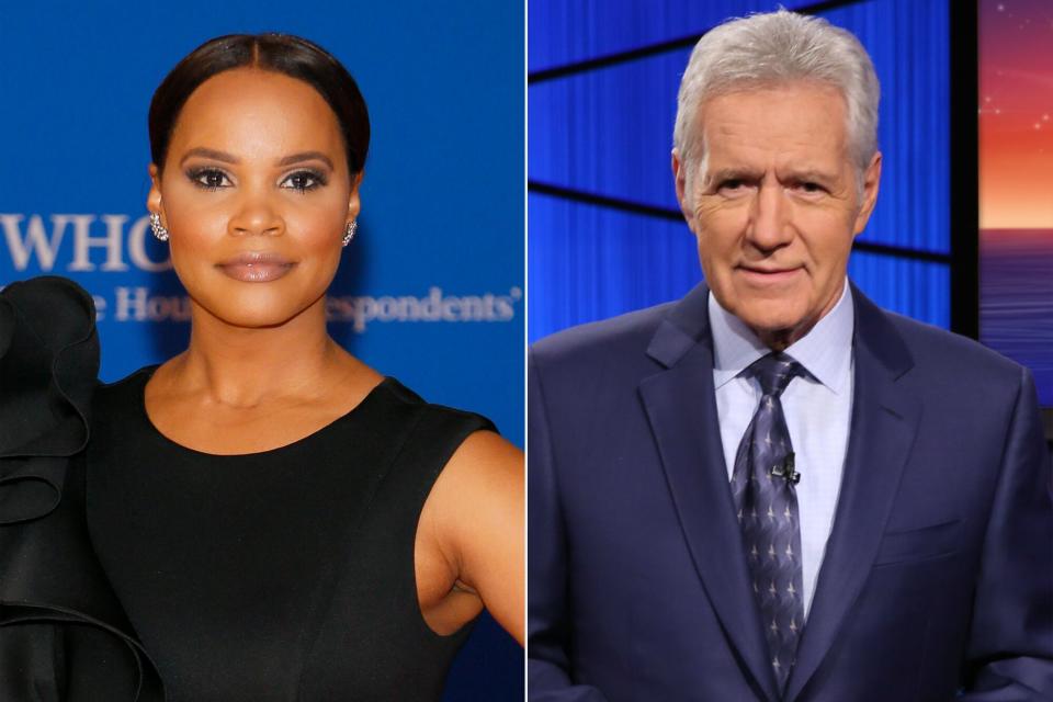 Laura Coates and Alex Trebek