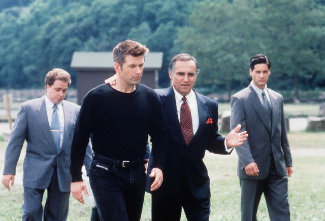 <p>Shutterstock </p> (Left-right:) Michael Rispoli, Alec Baldwin, Tony Lo Bianco and Peter Rini in 'The Juror'