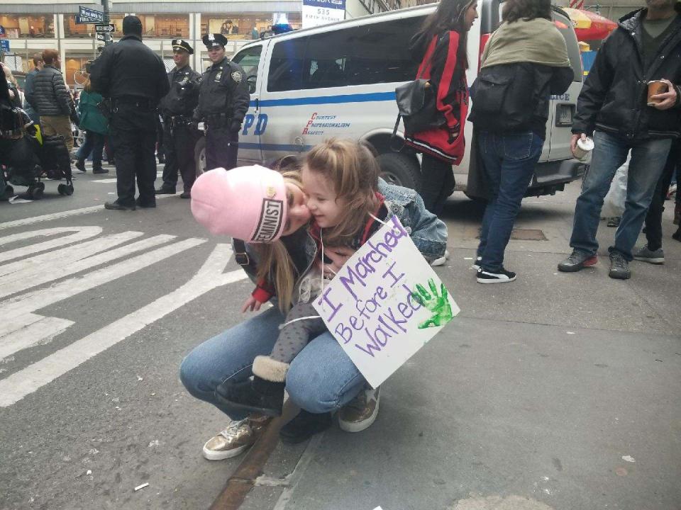 Amanda Hambrick with 1-year-old Skylar. (Photo: Kadia Aretha Tubman/Yahoo News)