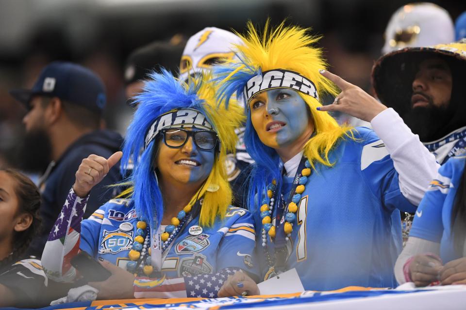 Aficionados del LA Chargers. Getty Images