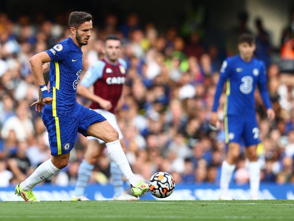 Saul Niguez was substituted at half-time during Chelsea’s win over Aston Villa  (AFP via Getty Images)