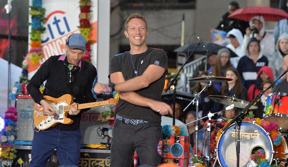 Chris Martin et son groupe Coldplay. - Slaven Vlasic - AFP