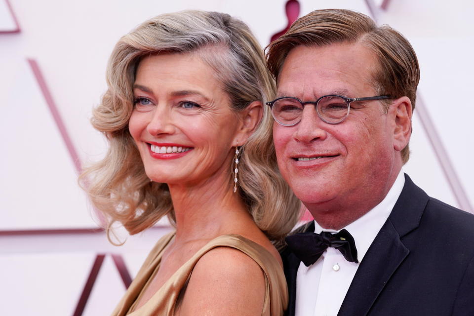 Paulina Porizkova and Aaron Sorkin are newly dating. (Photo: Chris Pizzello/Pool via REUTERS)