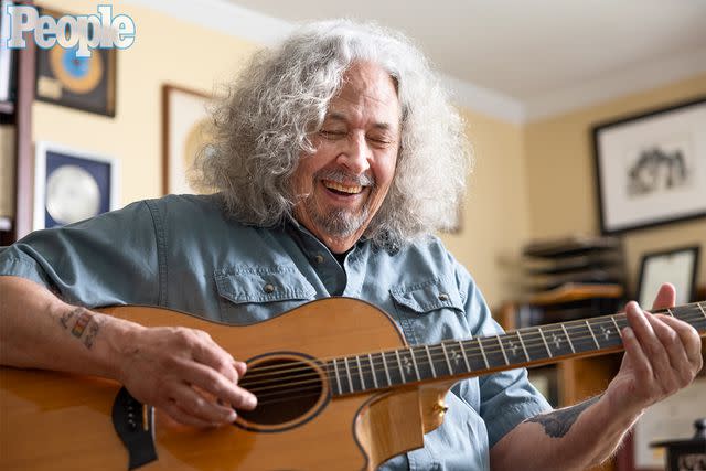 <p>Hollis Bennett</p> Mark Volman photographed for People at home in May.