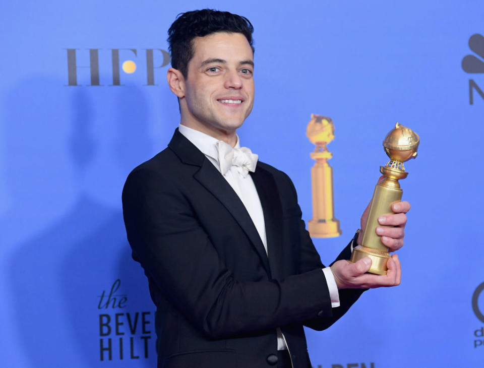Best Actor in a Motion Picture Drama for 'Bohemian Rhapsody' winner Rami Malek poses in the press room during the 76th Annual Golden Globe Awards at The Beverly Hilton Hotel on Jan. 6, 2019 in Beverly Hills, California. | Kevin Winter—Getty Images