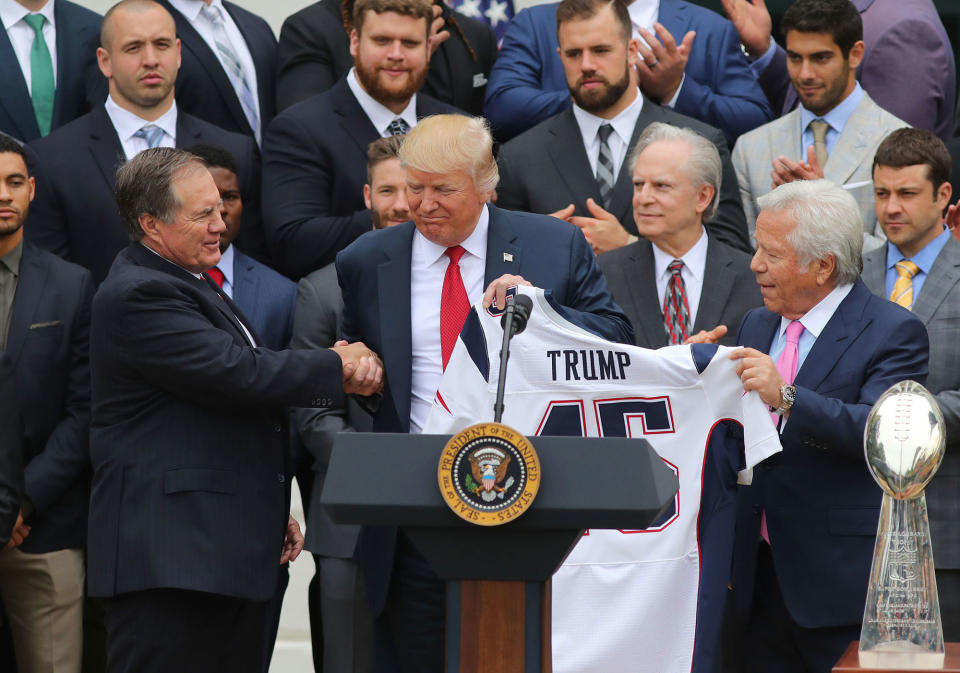 Trump meets with the New England Patriots