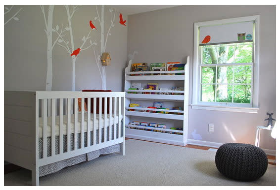 Bird-Themed Gray Nursery