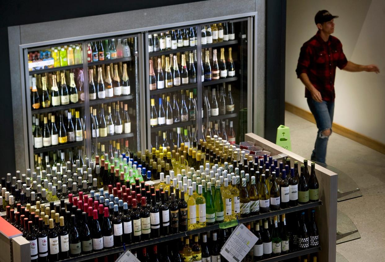 brea, ca february 08 vibrant wine bottles stand at attention while whole foods market employee chris parker buzzes past while preparing the new brea store for opening day, feb 17additional info photo by mindy schauer,the orange county registermedianews group via getty images shot 0208160212laflorestathe new shopping center in east brea is a big deal for the area, which doesnt have a lot of newer, hip options besides downtown brea this is not the average strip mall, but be more interactive and encourages walking around photo by mindy schauerdigital first mediaorange county register via getty images