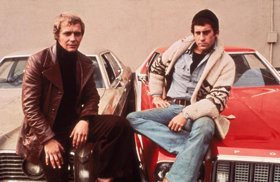PHOTO: Actors David Soul and Paul Michael Glaser from the television series, 'Starsky and Hutch,' circa 1977. (Frank Edwards/Fotos International via Getty Images)
